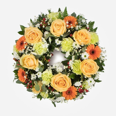 Classic Wreath in Peach & Green