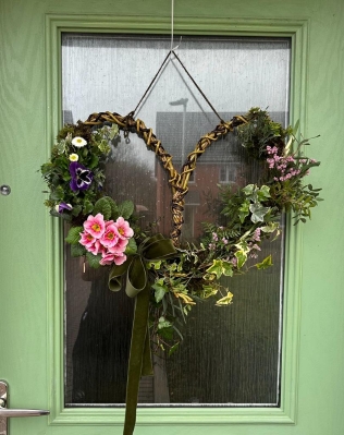 Natural living willow door wreath