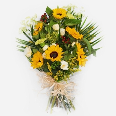 Funeral Flowers In Cellophane