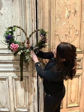 Natural living willow door wreath