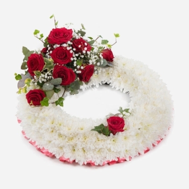 White Massed Wreath