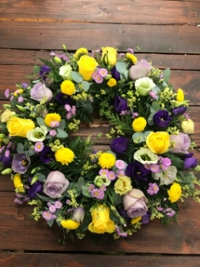 Yellow and Lilac Wreath